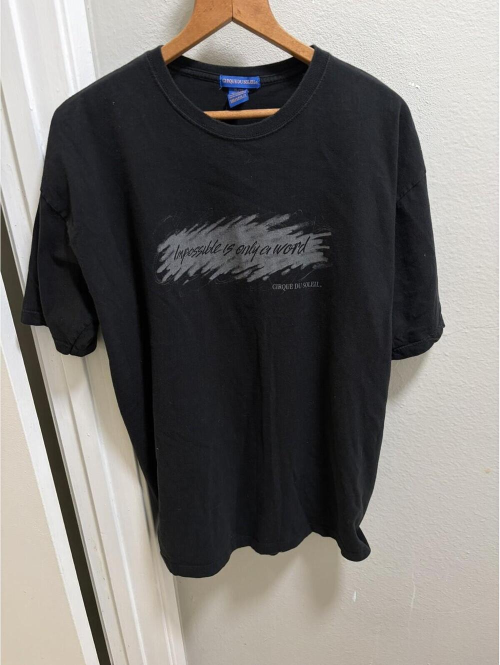 Rare VTG Cirque du Soleil Black Graphic T Shirt Circus XL